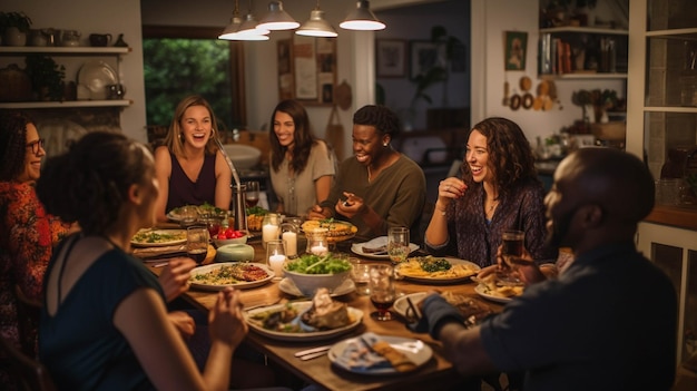 Un groupe d'amis crée un club de cuisine mensuel, organisant à tour de rôle des dîners.