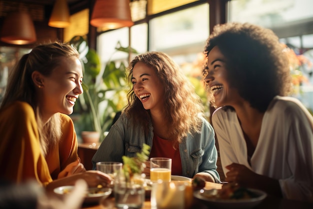 Un groupe d'amis en train de boire un verre.