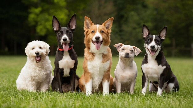 Photo groupe d'animaux de compagnie