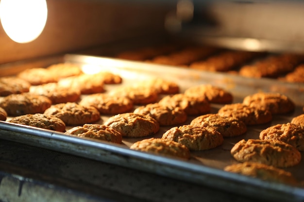 Groupe de biscuits assortis Chocolat blanc aux pépites d'avoine et aux raisins secs