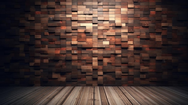 Un groupe de blocs de bois Generative AI