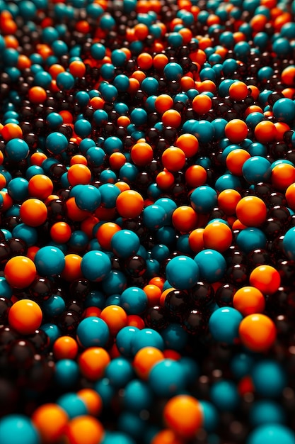 Un groupe de boules qui ont la forme d'une piscine d'eau IA générative