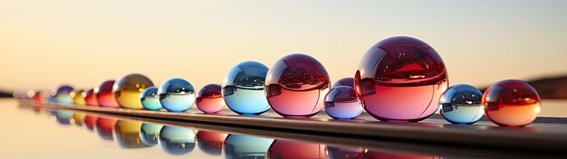 Photo un groupe de boules de verre