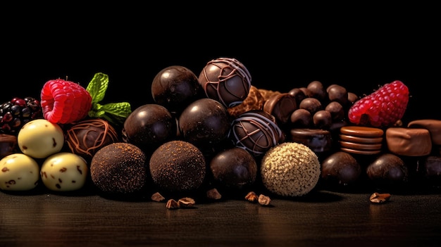 Groupe de chocolats