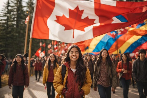 Photo un groupe de diplômés réussis, heureux et souriants générés par l'ia.