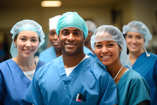 Photo un groupe diversifié de professionnels de la santé travaillant ensemble