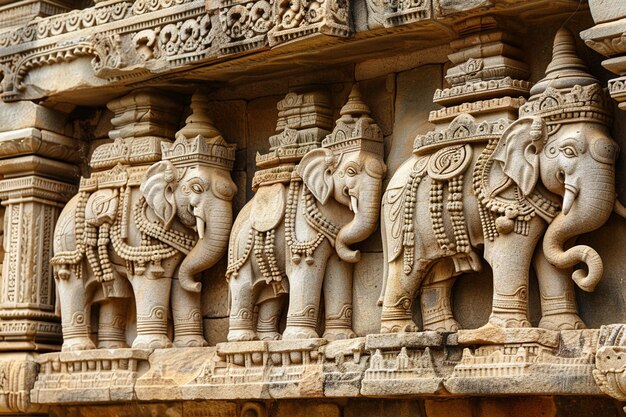 Photo un groupe d'éléphants avec un qui dit éléphant sur le devant