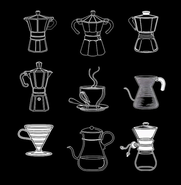 groupe d'équipements de café en ligne