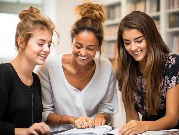 groupe d'étudiants en classe