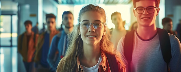 Un groupe d'étudiants universitaires ou de jeunes employés