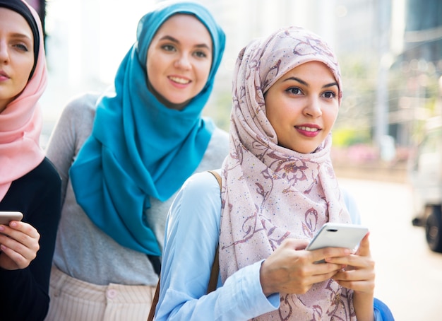 Groupe de femmes amis islamiques