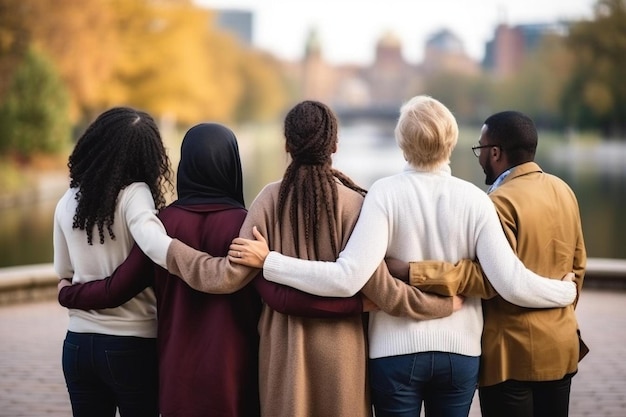 Photo un groupe de femmes debout l'une à côté de l'autre