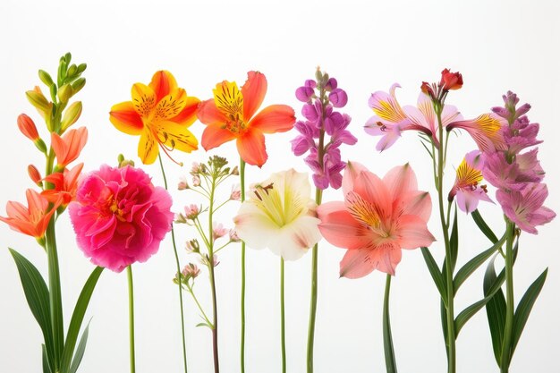 Un groupe de fleurs différentes