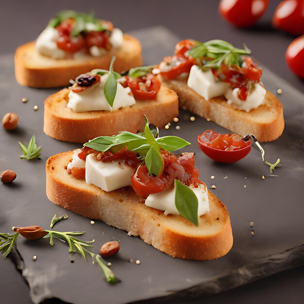 Photo un groupe de fromages tranchés avec du persil et des tomates sur le dessus