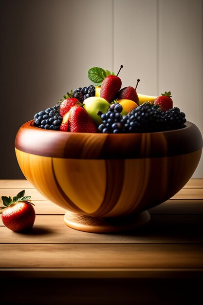 Un groupe de fruits sur une table