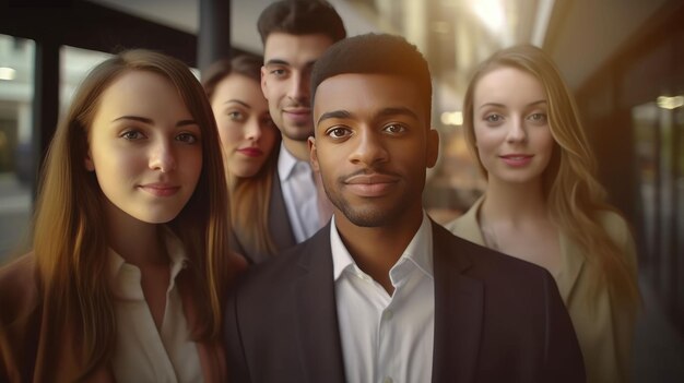 Un groupe d'hommes d'affaires au bureau.