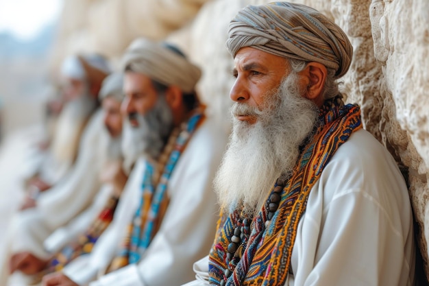 Un groupe d'hommes assis ensemble