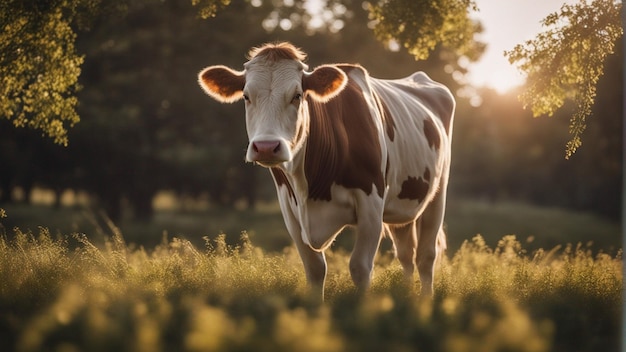 Un groupe hyper réaliste de vache mignonne