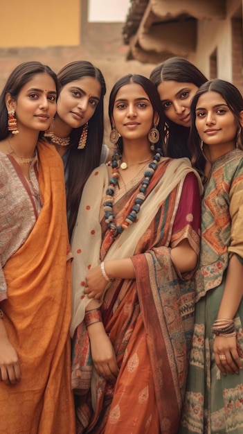 Un groupe d'IA indienne générative de mode et de style de vie
