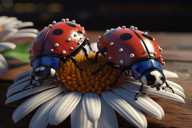 Un groupe d'insectes sur une fleur