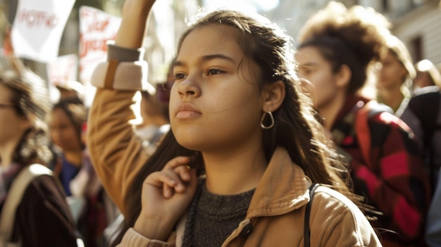 Photo un groupe de jeunes femmes de différentes nationalités manifestant pour la liberté