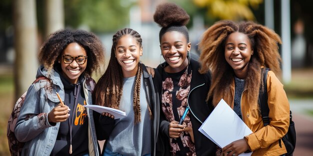 un groupe de jeunes femmes avec une pancarte disant "je suis une fille"