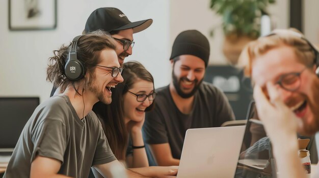 Un groupe de jeunes professionnels travaille ensemble sur un projet