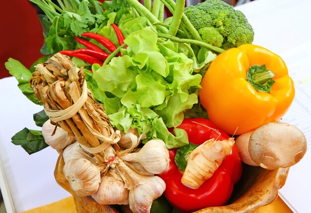 groupe de légumes frais