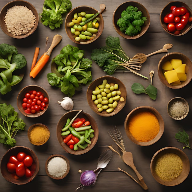 un groupe de légumes, y compris des carottes, du céleri et du céleri sont sur une table