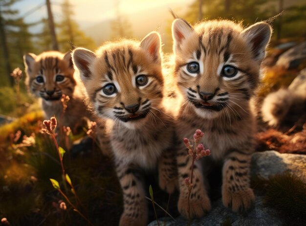 Un groupe de lynx.