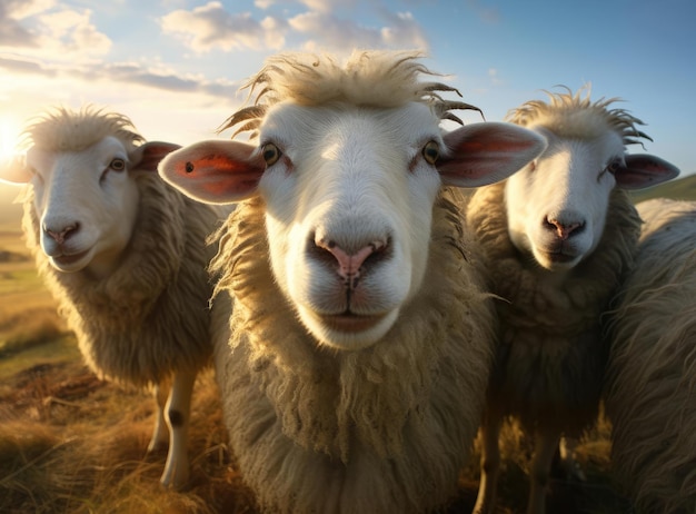 Un groupe de moutons