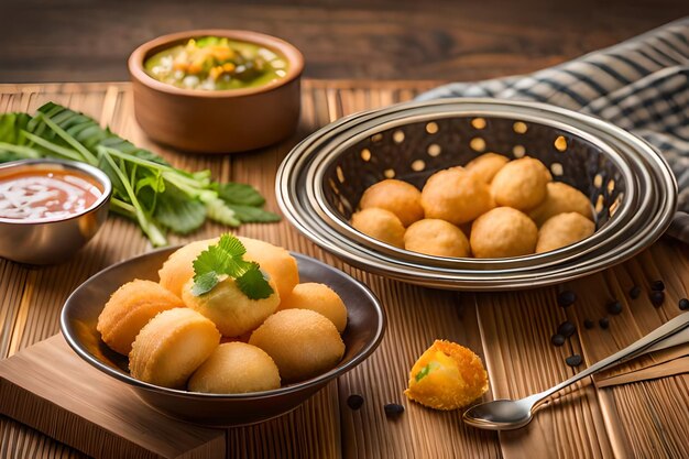 Le groupe de la nourriture de chat de Bombay comprend le golgappa ou le panipuribhelpuri sevpoori dahipuri ragda patti