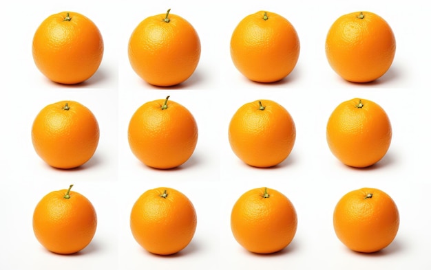 Groupe d'oranges assis ensemble dans un arrangement