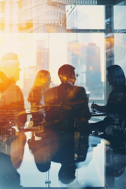 un groupe de personnes assises autour d'une table