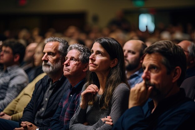 Un groupe de personnes assises l'une à côté de l'autre