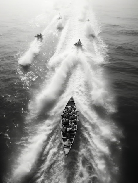 Un groupe de personnes à bord d'un bateau