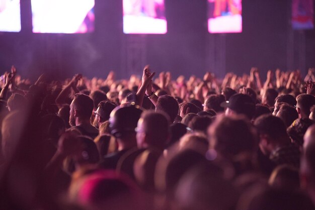 Un groupe de personnes à un concert de musique