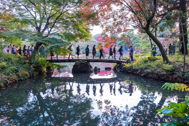 Groupe de personnes dans le parc