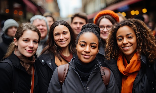 Photo un groupe de personnes debout ensemble