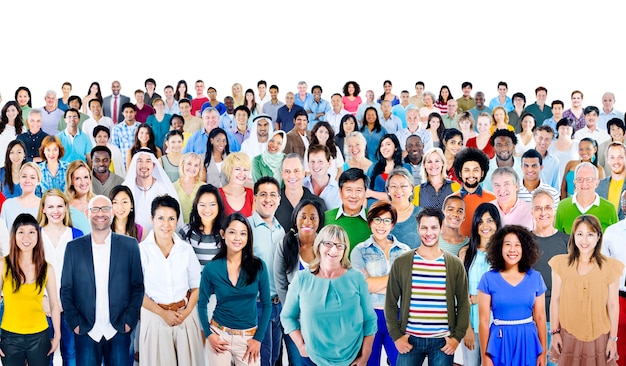 Groupe de personnes diverses studio