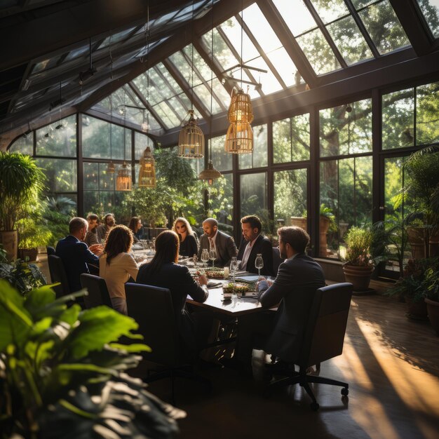 Photo un groupe de personnes élaborant un plan d'affaires dans un bureau