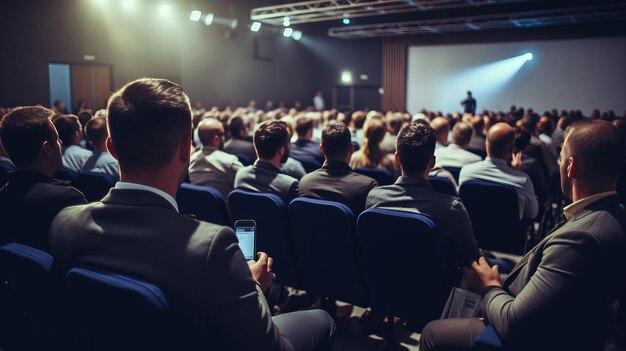 Groupe de personnes engagées dans une présentation