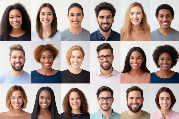 un groupe de personnes avec des expressions différentes est montré dans une photo