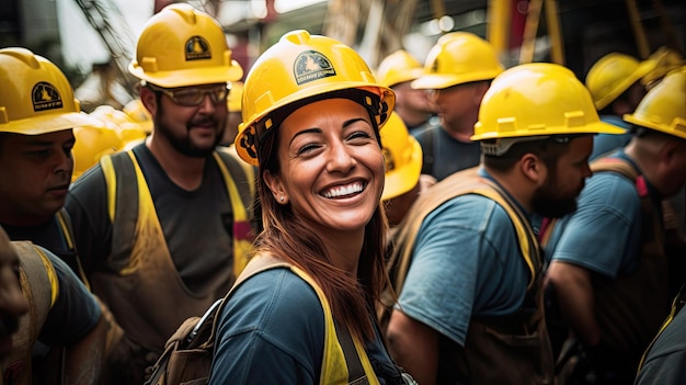 un groupe de personnes portant des casquettes