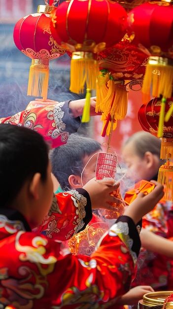 un groupe de personnes portant des kimonos et tenant des bougies