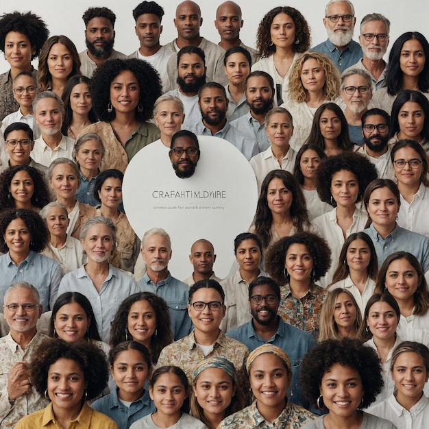 un groupe de personnes posent pour une photo avec un panneau qui dit ne se souvient pas du nom du mot