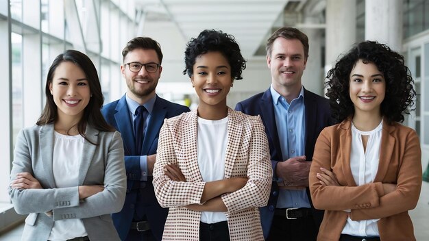 Groupe de personnes de professions diverses