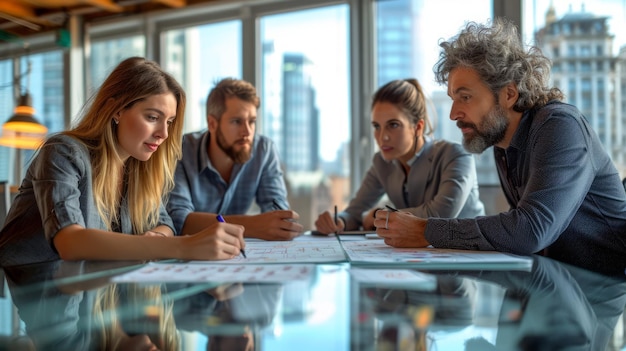 Un groupe de personnes travaille ensemble dans un bureau.