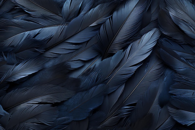 Un groupe de plumes bleues