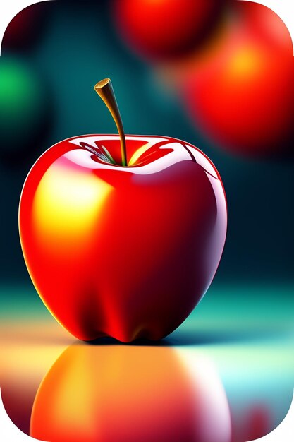 Photo un groupe de pommes avec une pomme sur le dessus